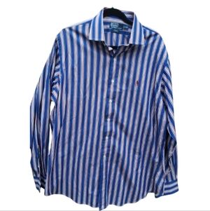 Polo Ralph Lauren Men's Blue Striped Shirt XL